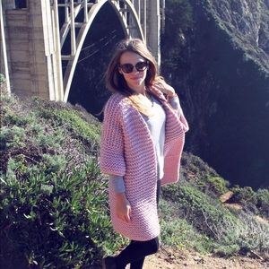 Wool cardigan knitted